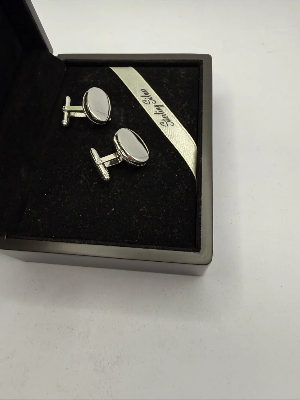 Sterling Silver 925 Oval  Photo Lockets Cufflinks - Brand new